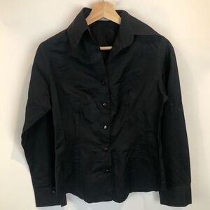 Silvia Tcherassi Black Long Sl Button Front shirt